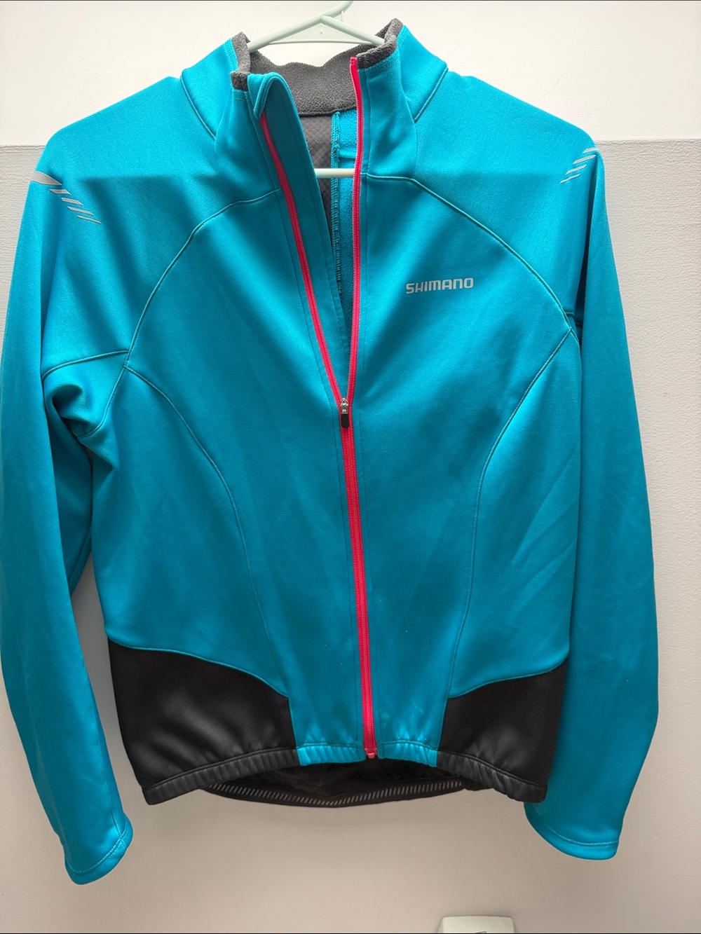 Shimano Teal Performance Zip Jacket with Pink Trim